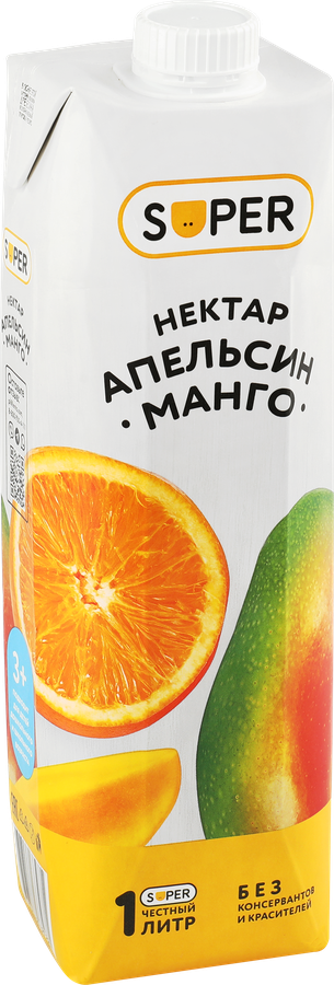 Нектар SUPER Манго, апельсин, 1л, превью