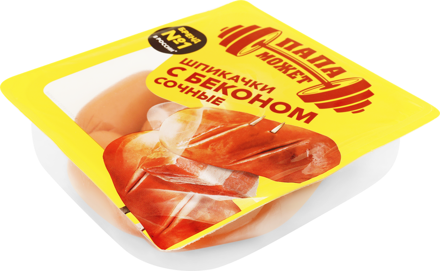 Шпикачки ПАПА МОЖЕТ Сочные с беконом, 300г, превью
