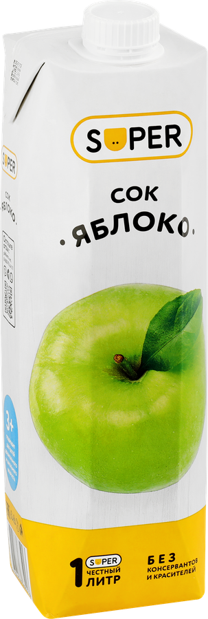 Сок SUPER Яблоко, 1л, предпросмотр