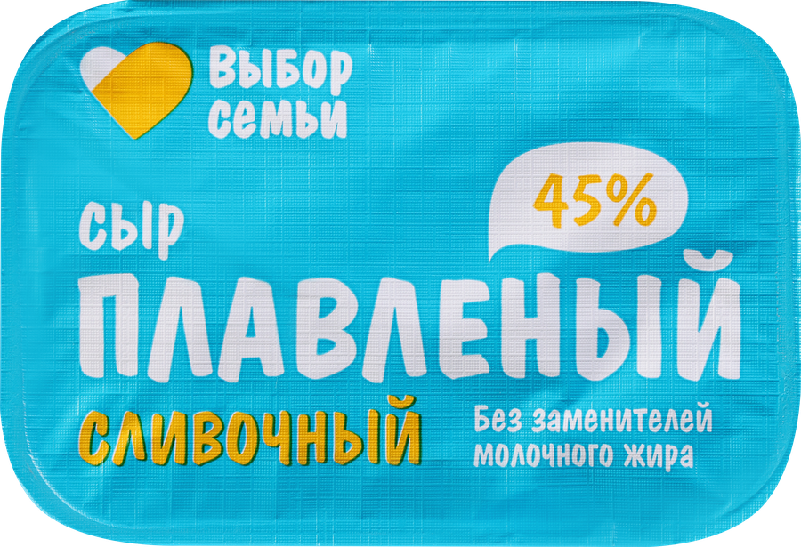 Сыр плавленый ВЫБОР СЕМЬИ&nbsp;45%, без змж, 180г, предпросмотр