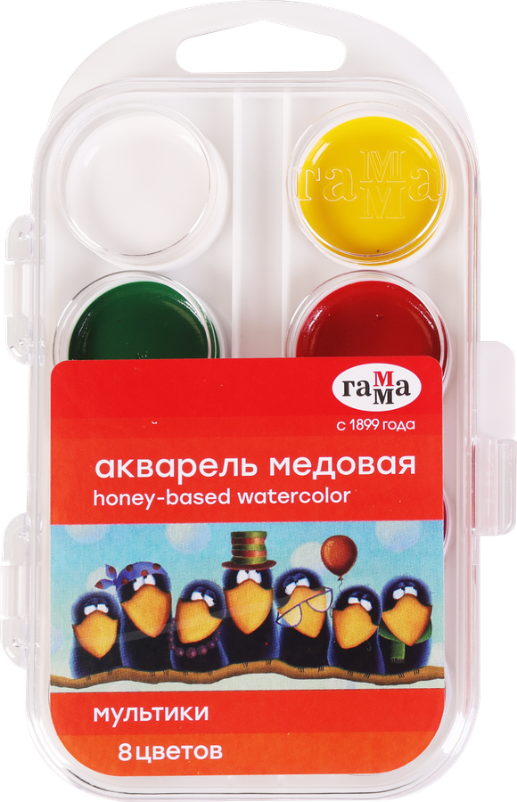 Пластилин ГАММА Мультики, 10 цветов + акварель 8 цветов, Арт. 371551, превью