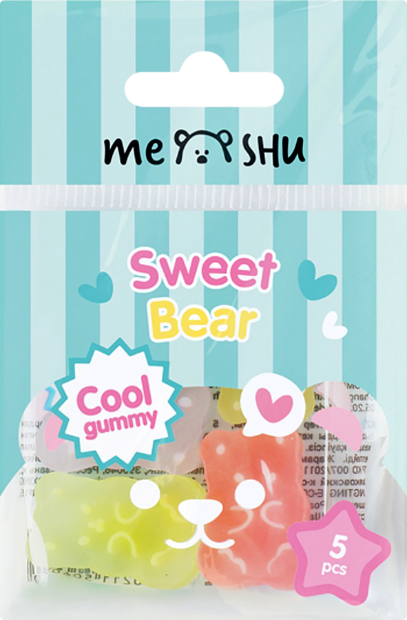 Набор ластиков MESHU Candy bear, Арт. 355991, 5шт, предпросмотр