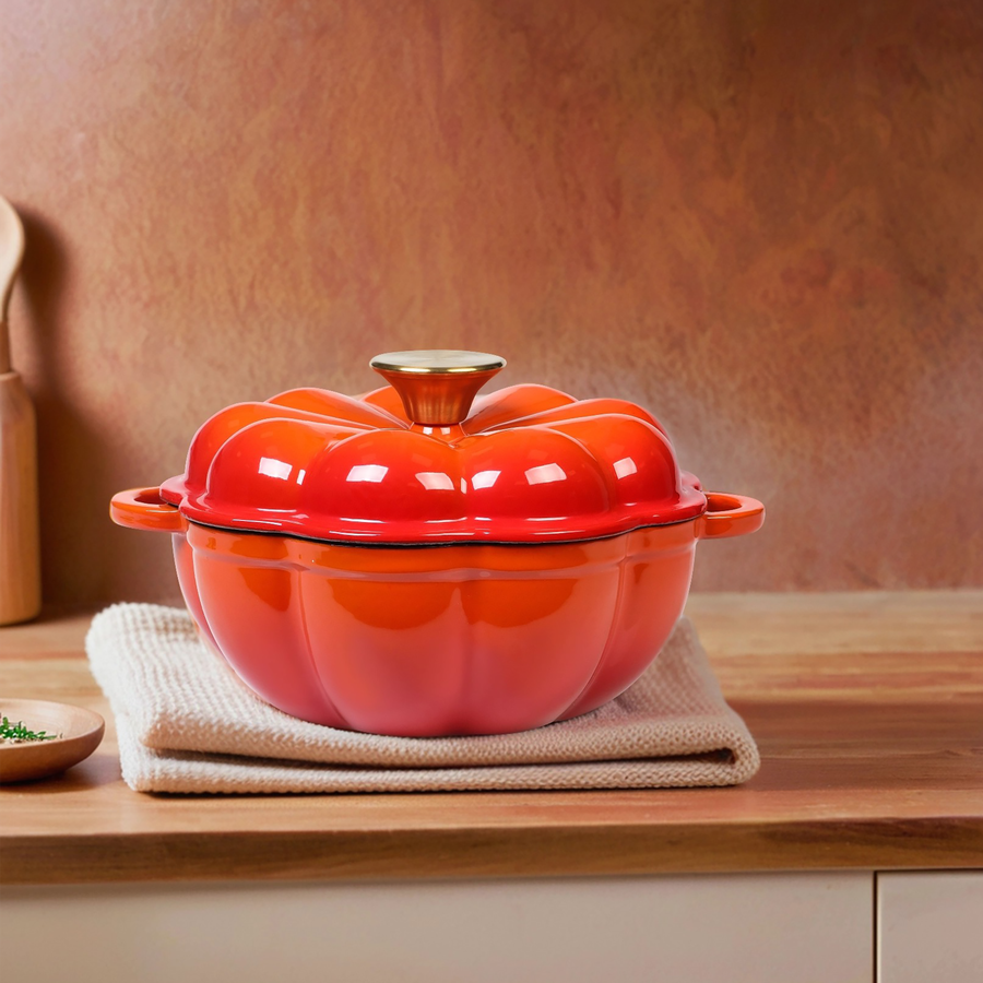 Кастрюля HOMECLUB Pumpkin, чугун, эмалированное покрытие, 1.7л, Арт. P-RL1, превью