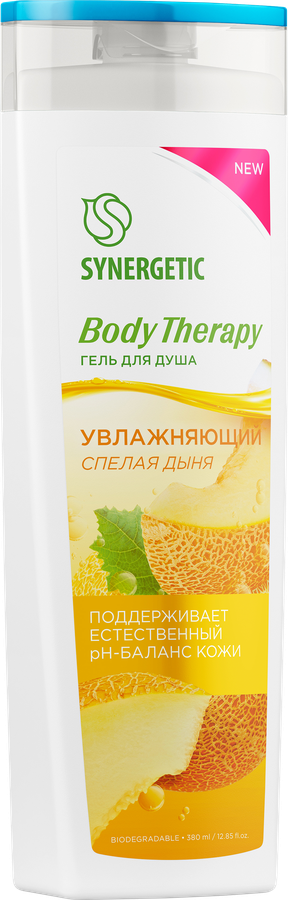 Гель для душа SYNERGETIC Body Therapy Спелая дыня, 380мл, превью