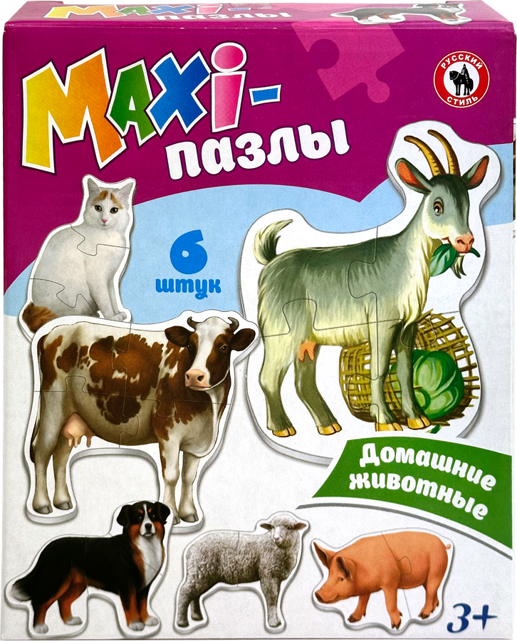 Игра детская настольная РУССКИЙ СТИЛЬ Макси-пазлы, в ассортименте, предпросмотр
