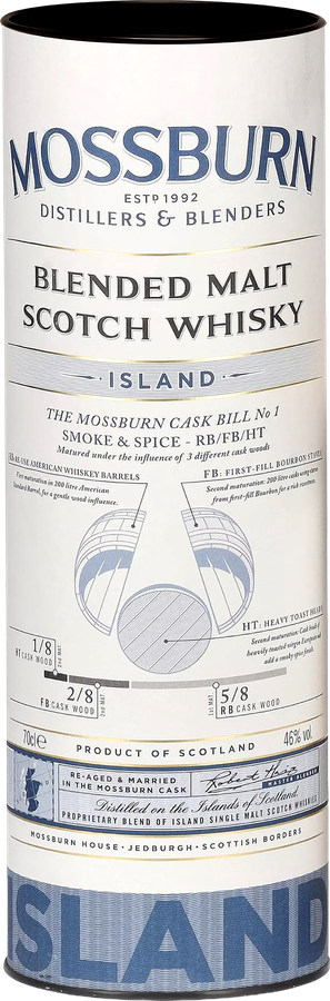 Виски MOSSBURN BLENDED Молт Скотч Виски Айлэнд Шотландский солодовый 3 года 46%, п/у, 0.7л, предпросмотр