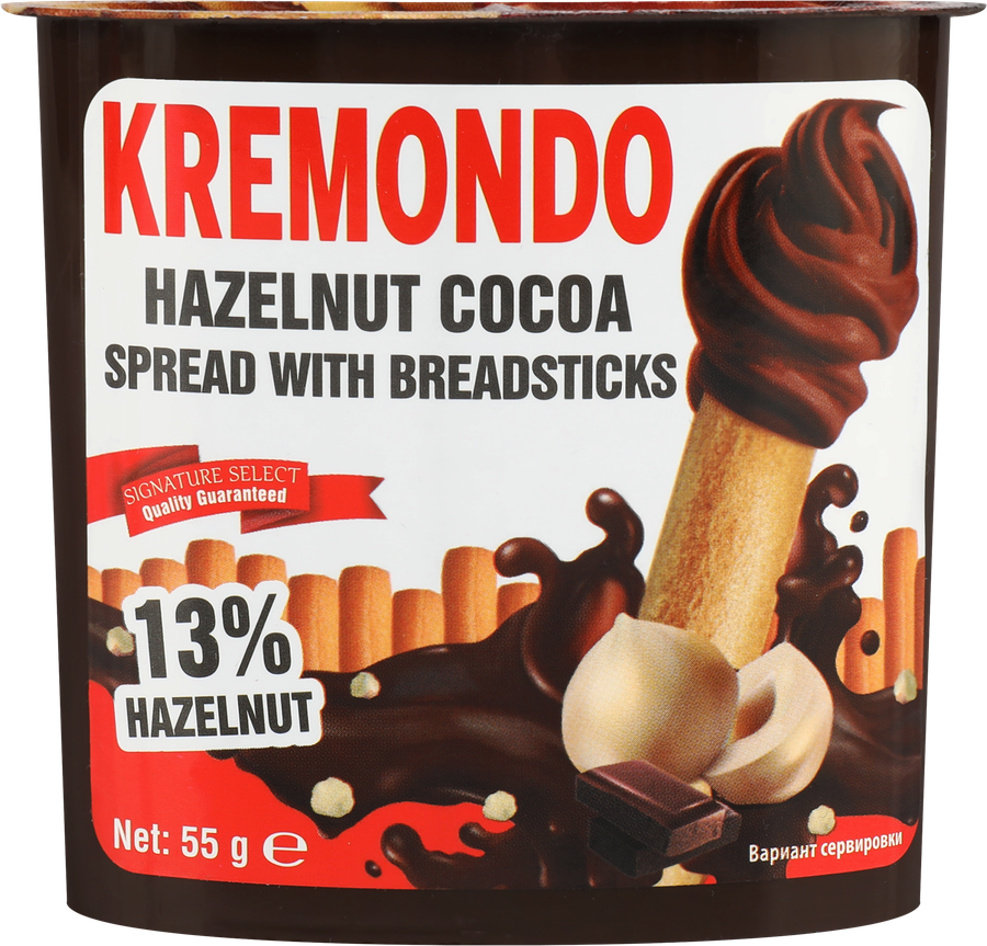 Паста ореховая KREMONDO с хлебными палочками, 55г, предпросмотр