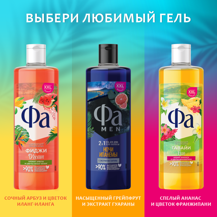 Гель для душа ФА Гавайи Fun, 450мл, превью