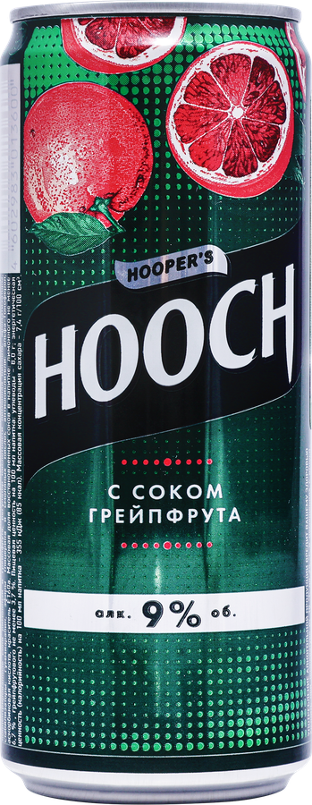 Напиток спиртной HOOCH Супер особый с соком грейпфрута газированный 9,0%, 0.33л, превью