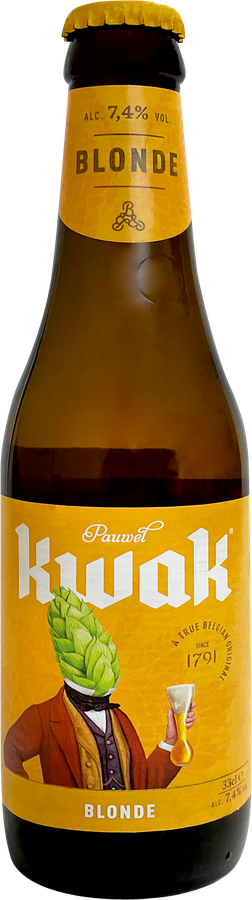 Пиво светлое KWAK Blonde фильтрованное пастеризованное 7,4%, 0.33л, предпросмотр