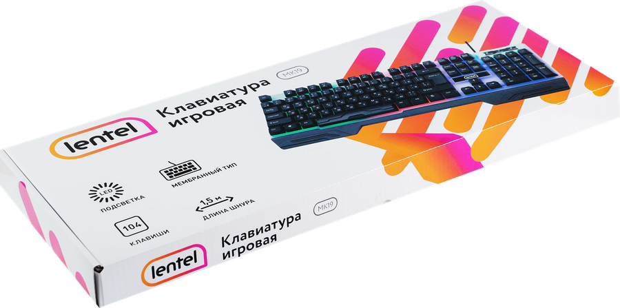 Клавиатура игровая LENTEL проводная, с подсветкой, Арт. MK19, превью