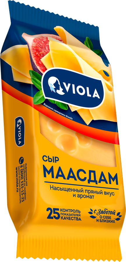 Сыр полутвердый VIOLA Маасдам 45%, без змж, 180г, предпросмотр
