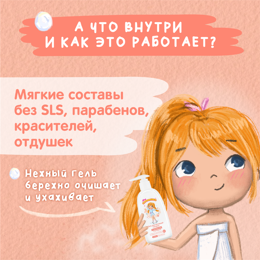 Гель для интимной гигиены девочек МОЕ СОЛНЫШКО 3+, 200мл, предпросмотр