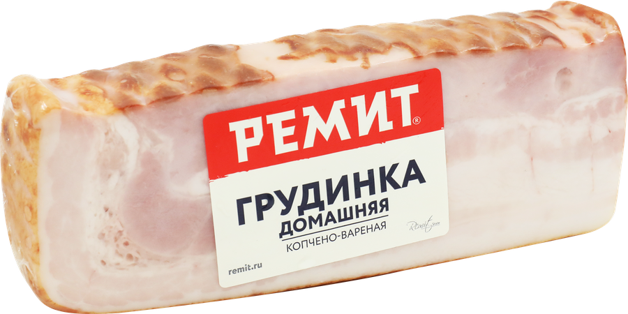 Грудинка копчено-вареная РЕМИТ Домашняя, весовая, предпросмотр