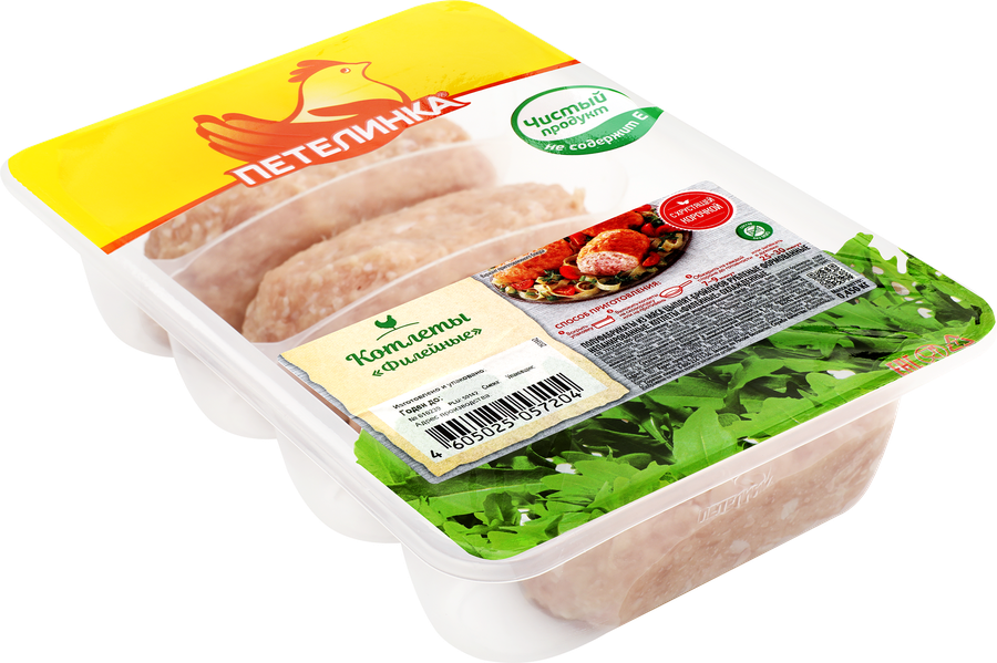 Котлеты ПЕТЕЛИНКА Филейные, 450г, превью
