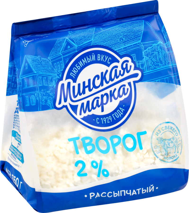Творог МИНСКАЯ МАРКА 2%, без змж, 350г, предпросмотр