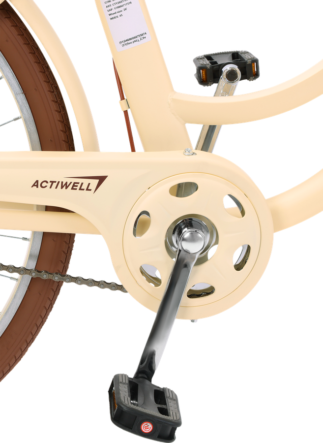 Велосипед городской ACTIWELL City, колеса 26" стальная рама, с корзиной, в ассортименте, Арт. CTY26ST-UW, предпросмотр