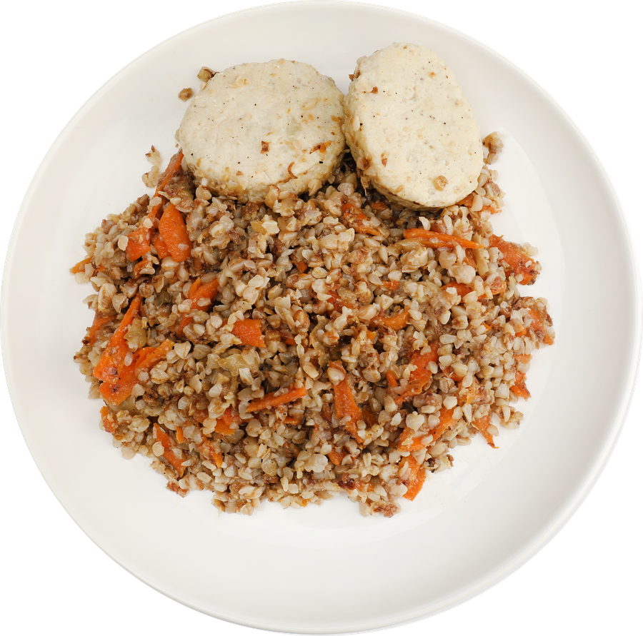 Биточки паровые ВКУСНО ЖИТЬ с гречкой и овощами, 250г, предпросмотр