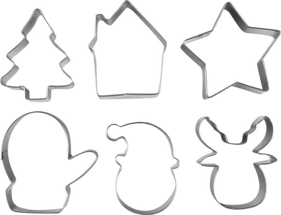 Набор формочек для печенья HOMECLUB Festive, нержавеющая сталь, Арт. HN-C1, 6шт, превью