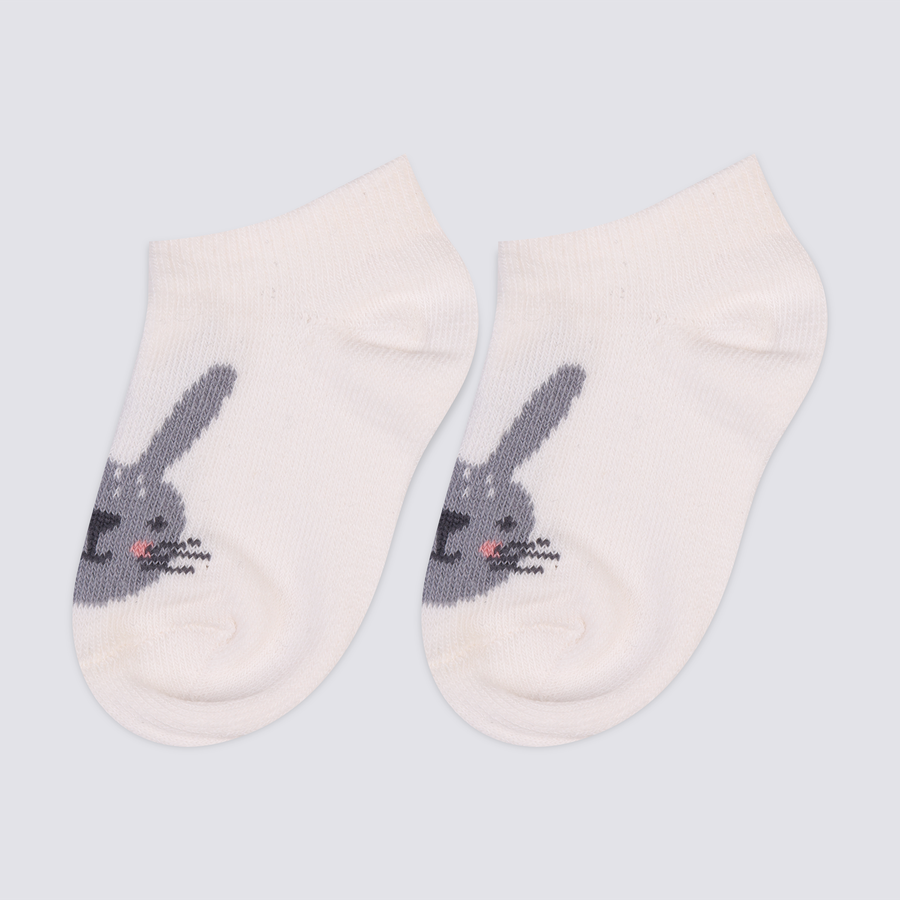 Носки детские LITTLE TIMES короткие с рисунком зайчик и медвежонок, Арт. СП1611, 2пары, превью