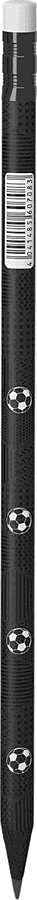 Карандаш чернографитный ERICHKRAUSE Sport DNA, пластиковый, круглый, с ластиком, HB, Арт. 60708, превью