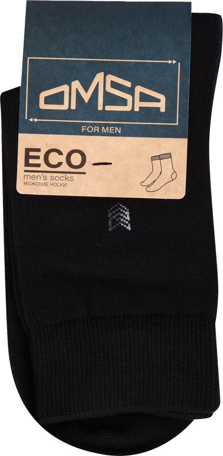 Носки мужские OMSA For men гладь, nero, размеры в ассортименте, Арт. OMSA ECO 406, предпросмотр