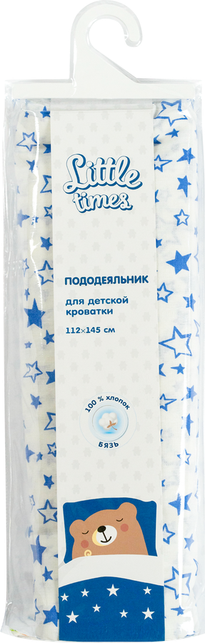 Пододеяльник для детской кроватки LITTLE TIMES 112х145см, бязь, предпросмотр