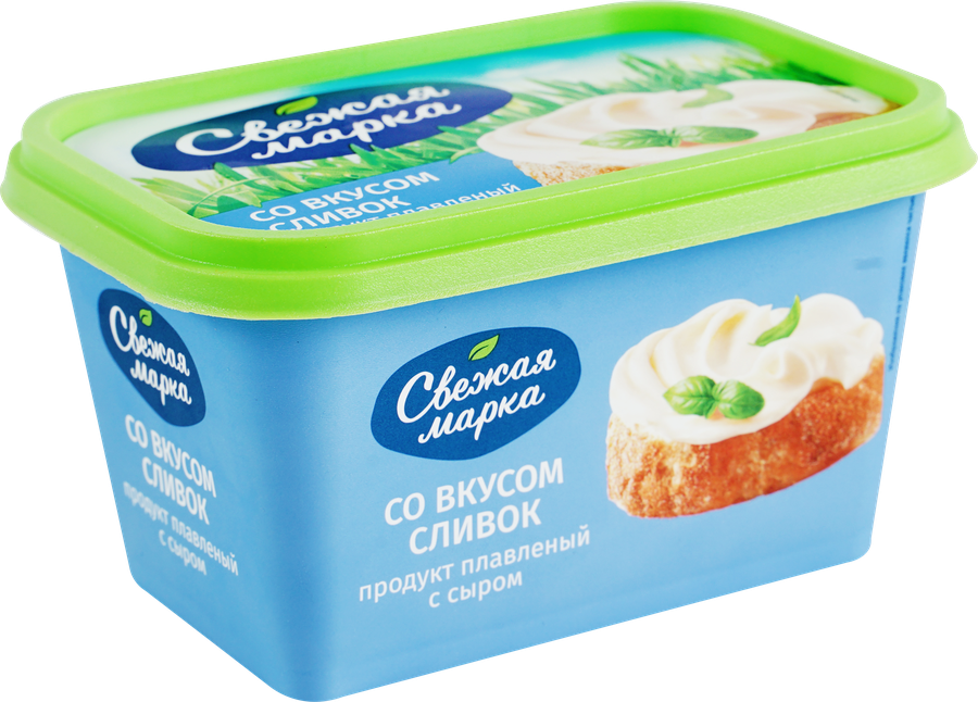 Продукт плавленый с сыром СВЕЖАЯ МАРКА со вкусом сливок 60%, с змж, 350г, предпросмотр