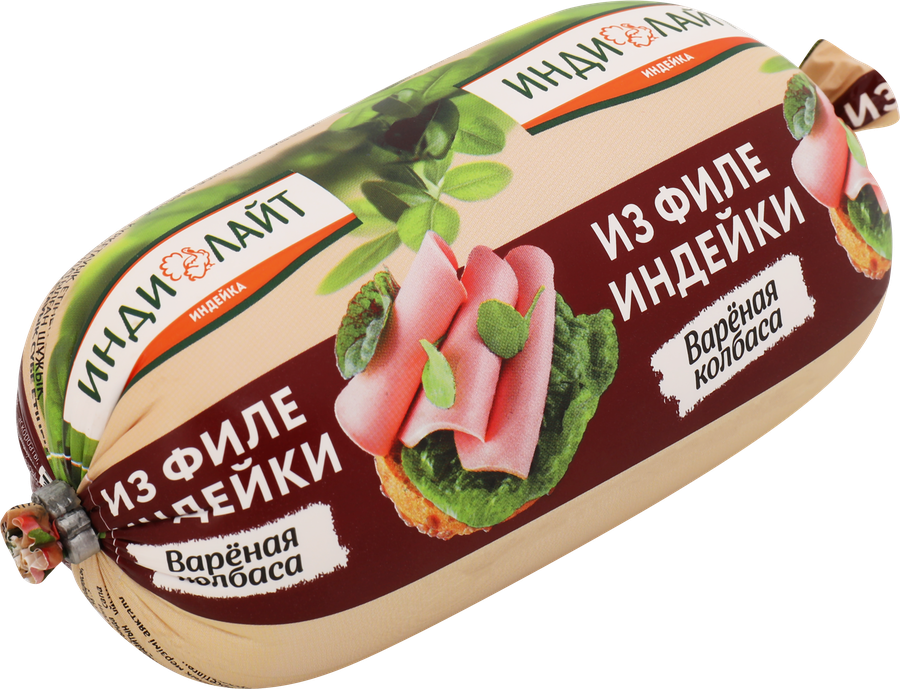 Колбаса вареная ИНДИЛАЙТ из филе индейки, 400г, предпросмотр