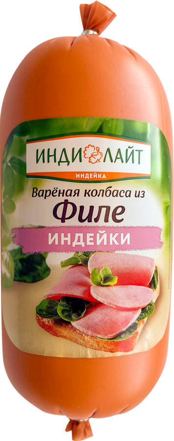 Колбаса вареная ИНДИЛАЙТ из филе индейки, 400г, предпросмотр