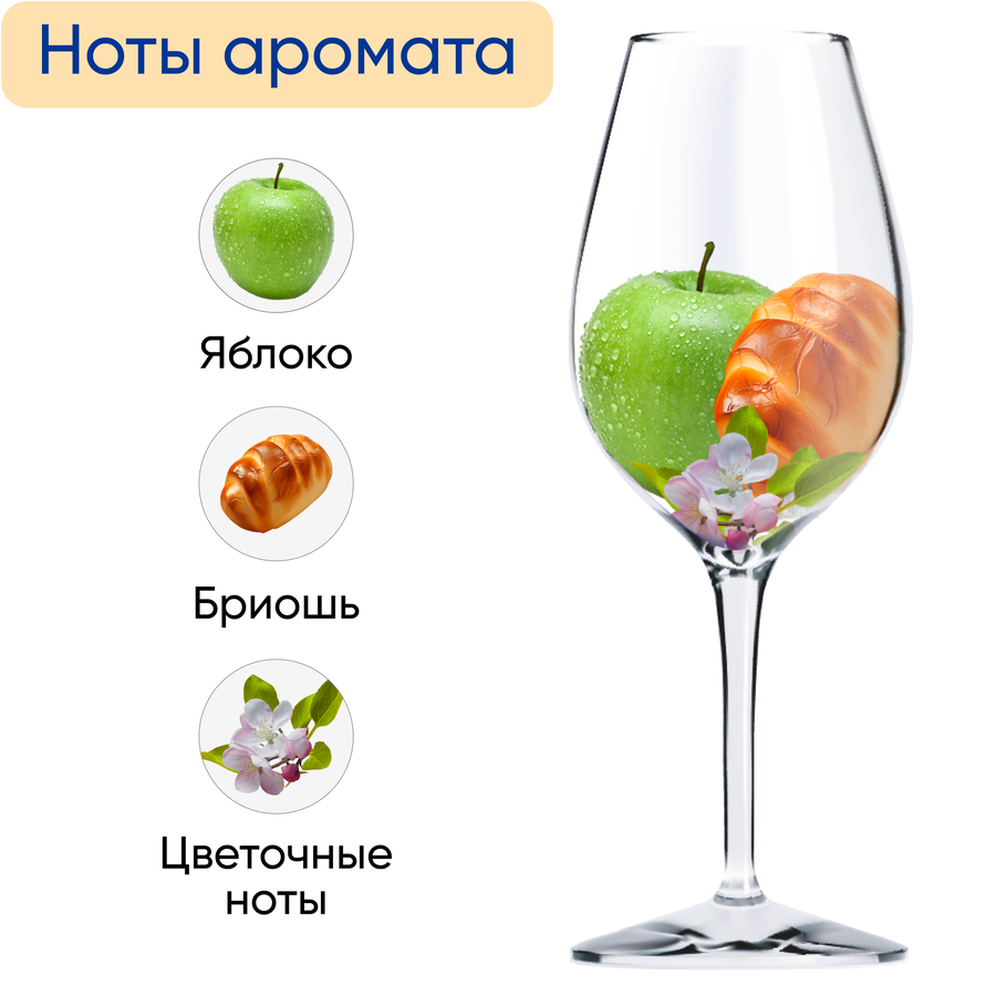 Вино игристое BROUETTE Blanc Креман де Бордо выдержанное белое брют, 0.75л, предпросмотр