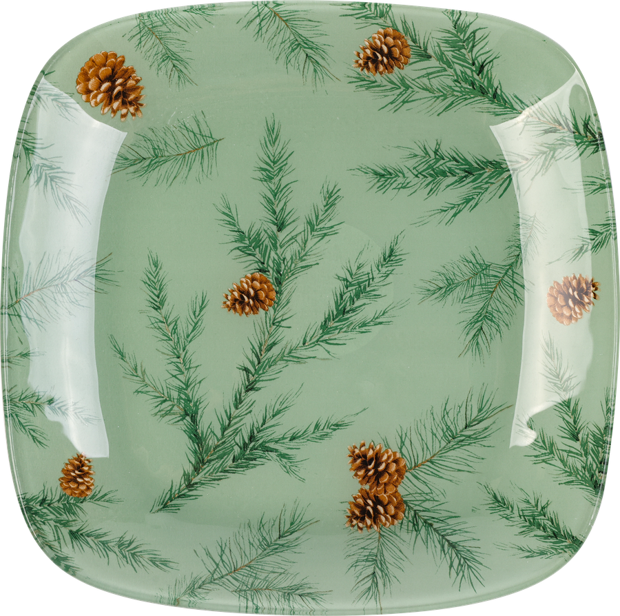 Тарелка сервировочная HOMECLUB Cozy Winter 19,5х19,5см, стекло, Арт. S20, предпросмотр