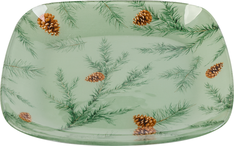 Тарелка сервировочная HOMECLUB Cozy Winter 19,5х19,5см, стекло, Арт. S20, превью
