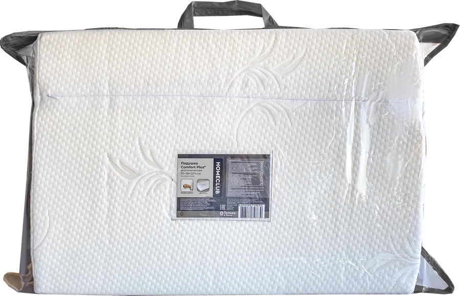 Подушка анатомическая HOMECLUB Comfort Plus 50x38x12/14см, Арт. 
CoPlHC5038, предпросмотр