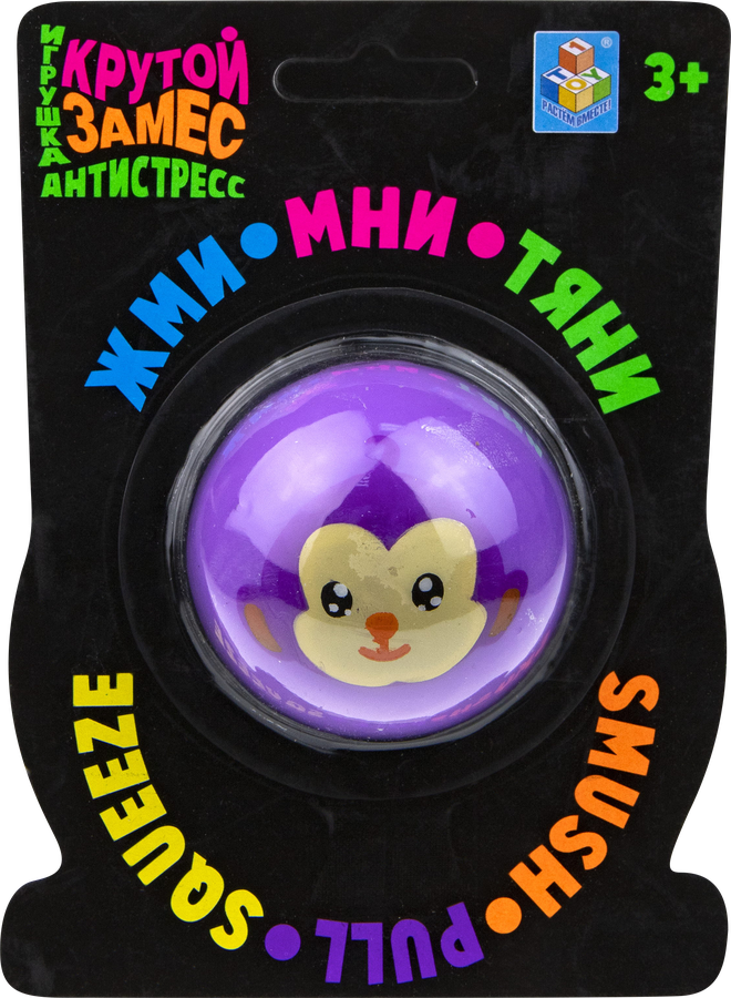 Игрушка 1TOY Крутой замес Шар рожицы (утка, обезьяна, свинка, коровка), Арт. Т20332, предпросмотр