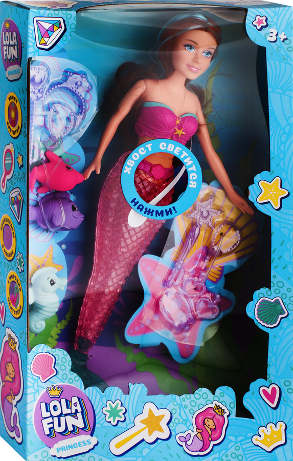 Кукла LOLA FUN Русалка со световыми эффектами, 33см, Арт. 115239, превью