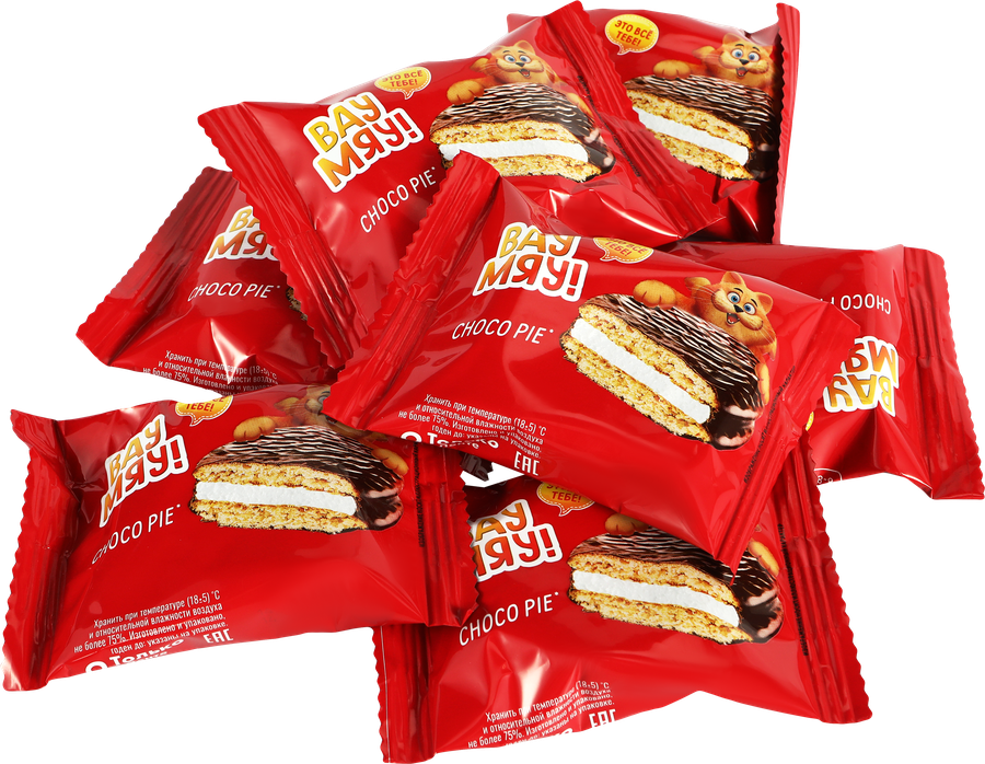 Изделие кондитерское ВАУ МЯУ! Choco Pie глазированное, весовое, превью