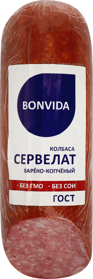 Колбаса варено-копченая BONVIDA Сервелат ГОСТ, 500г, превью