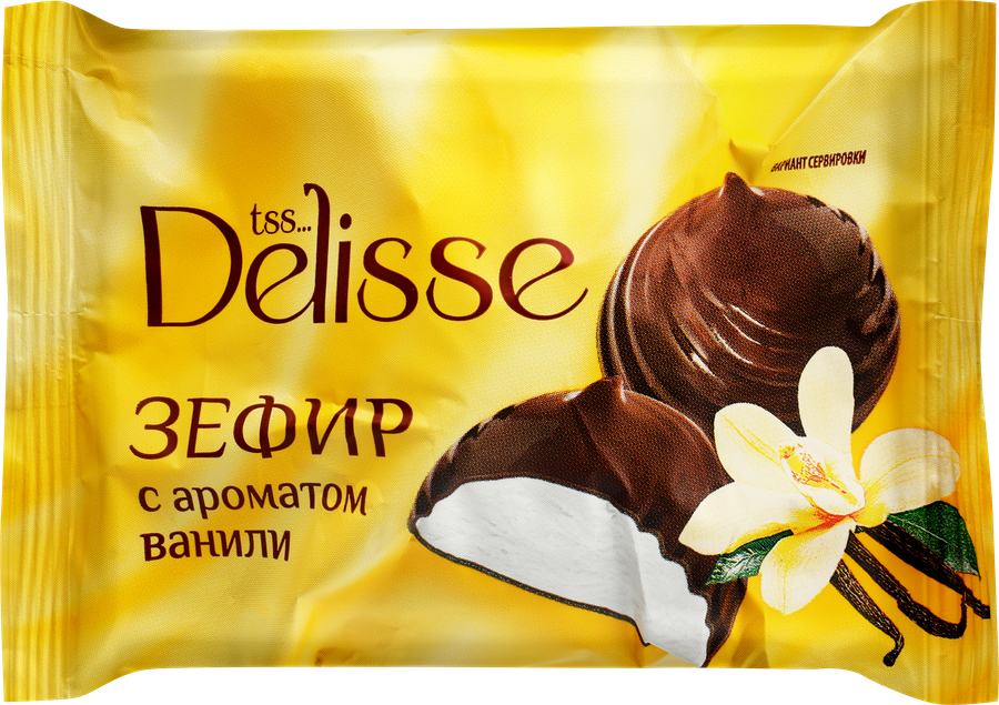 Зефир DELISSE с ароматом ванили глазированный, весовой, превью