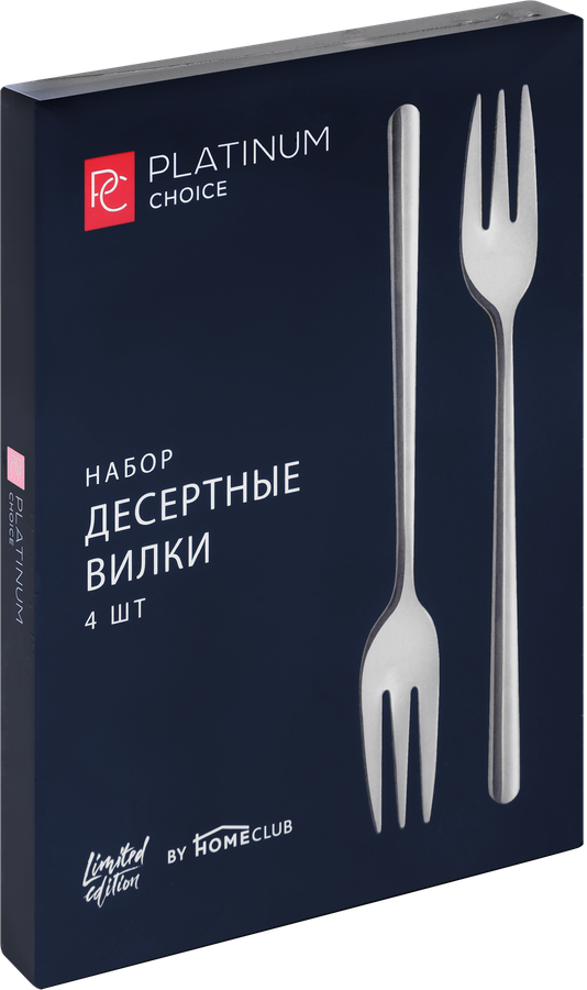Набор столовый PLATINUM CHOICE вилки десертные, Арт. TR-9914, 4шт, превью