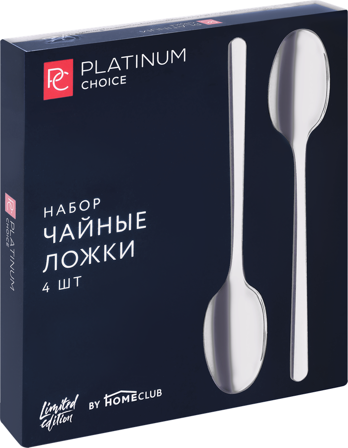 Набор столовый PLATINUM CHOICE ложки чайные, Арт. TR-9912, 4шт, предпросмотр