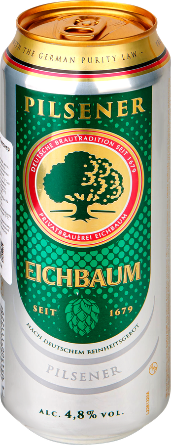 Пиво светлое EICHBAUM Pilsener фильтрованное пастеризованное 4,8%, 0.5л, предпросмотр