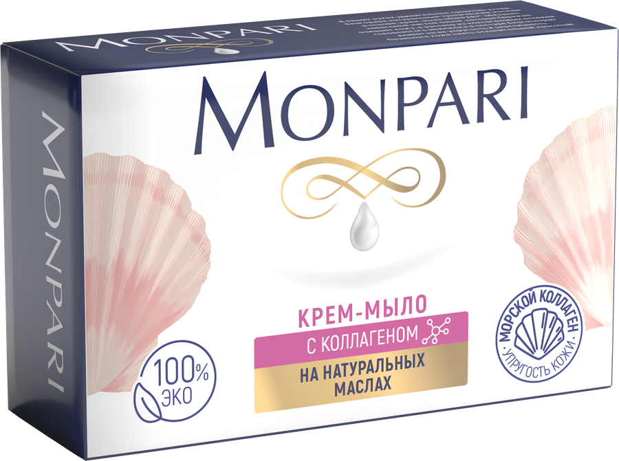 Мыло туалетное MONPARI с коллагеном, 100г, предпросмотр