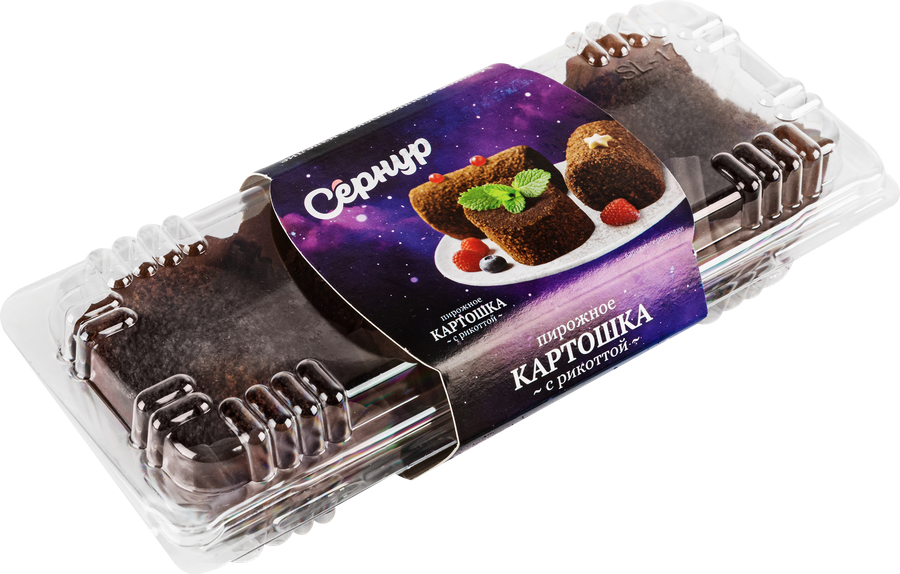 Пирожное бисквитно-кремовое СЗ СЕРНУРСКИЙ Картошка с рикоттой, 240г, предпросмотр