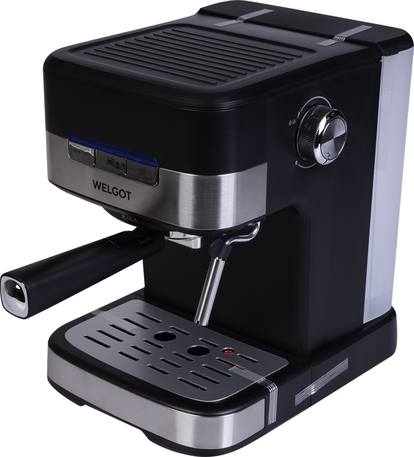 Кофеварка рожковая WELGOT Inox, 15 бар, Арт. CM8501EE-GS, предпросмотр