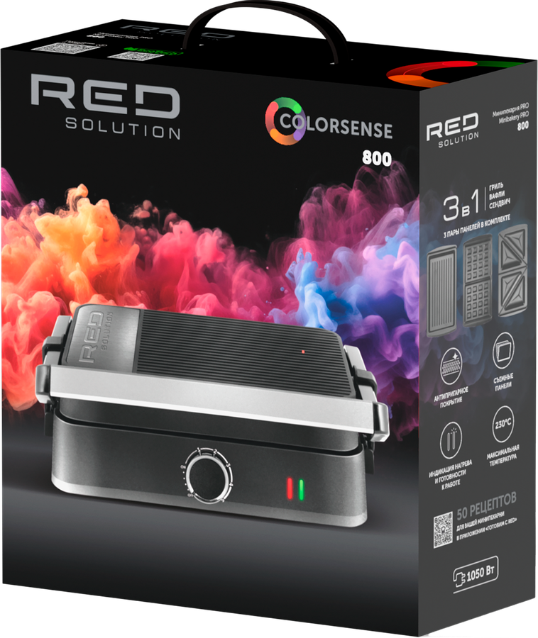 Минипекарня RED SOLUTION COLORSENSE PRO 800, 1050Вт, превью