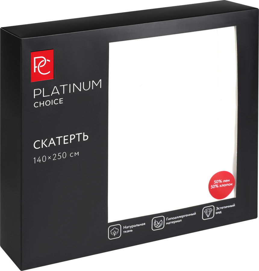 Скатерть PLATINUM CHOICE 140х250см, с ажуром, Арт. ТС-HL-1425, предпросмотр