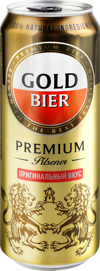Пиво светлое GOLD Premium Pilsener пастеризованное 4,8%, 0.44л, предпросмотр