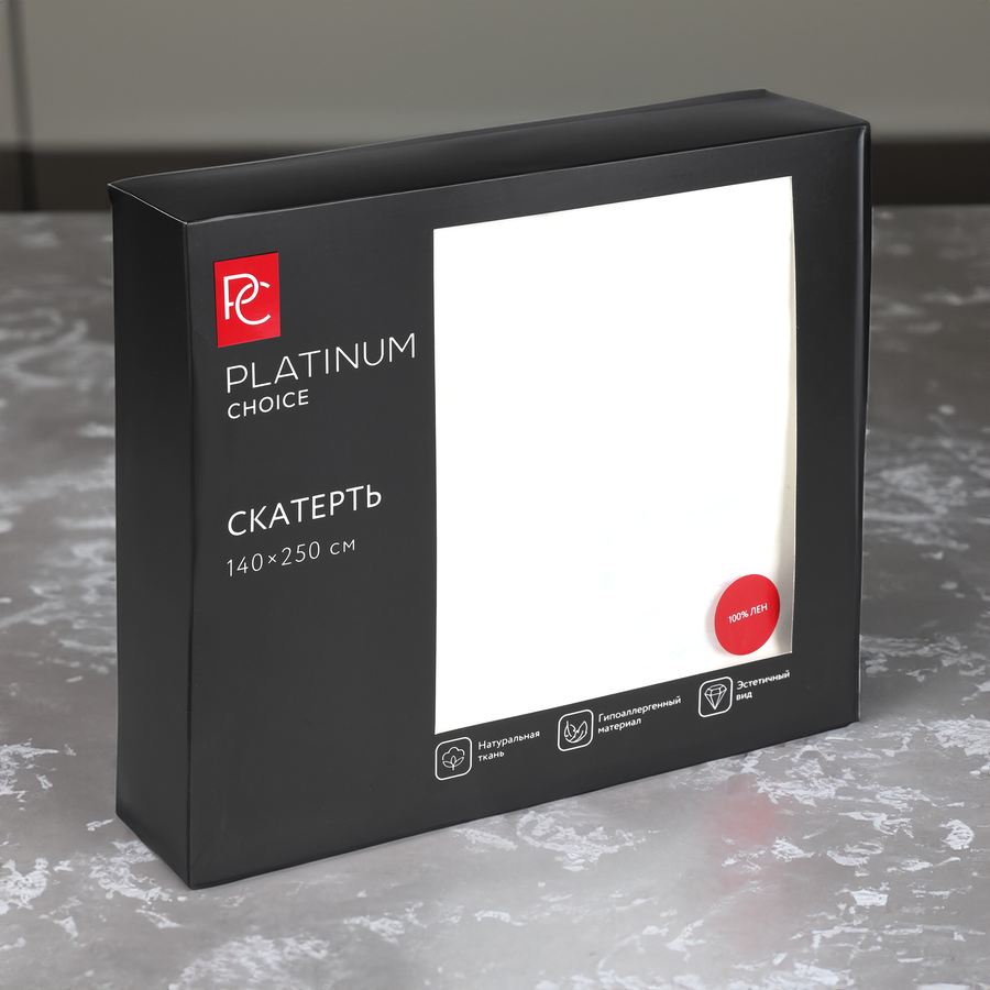Скатерть PLATINUM CHOICE 140х250см, с вышивкой, Арт. ТС-L-1425, превью