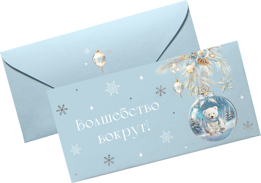 Открытка-конверт для денег ПАКЕТИКО, Арт. CRDM, превью